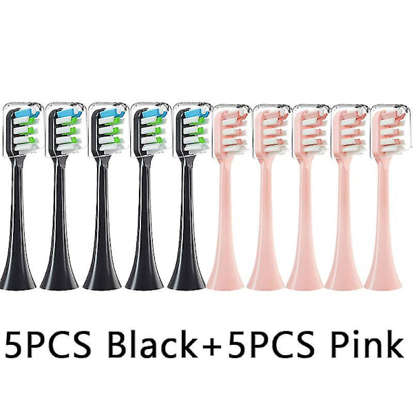 10 stk. udskiftningsbørstehoveder Dupont Soft Egnet Vakuum Sundhed Tandbørste Børstemundstykker Kompatibel med Soocas X3/x3u/x5 Sonic Elektrisk Tandbørste 10White