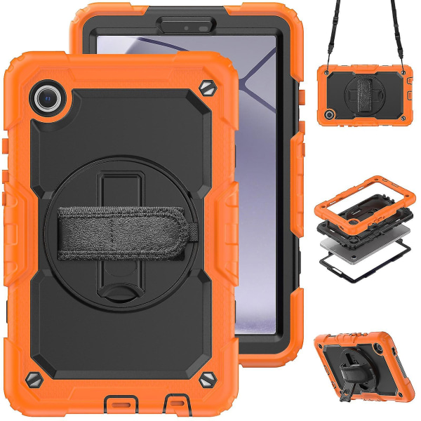 Case on yhteensopiva Samsung Galaxy Tab A9:n kanssa Orange