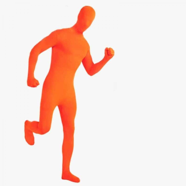 Helkroppsdräkt för kvinnor och män - Halloweenkostymer för vuxna och barn - Perfekt för Halloween-scenframträdanden Orange S