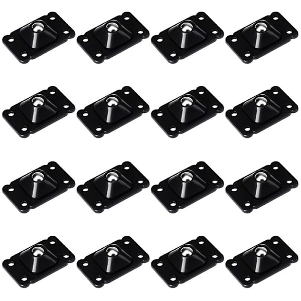 16-pack mini universella svängbara hjul 360 graders rotation - självhäftande - rostfritt stål