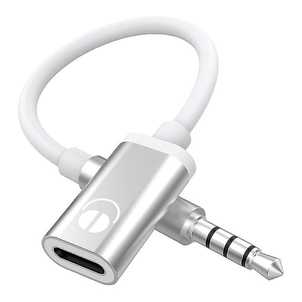 3,5 mm uros-uros-liitäntäkaapeli tyypin C naaras -ääniadapteri MP3-soittimille, kannettaville tietokoneille ja tableteille