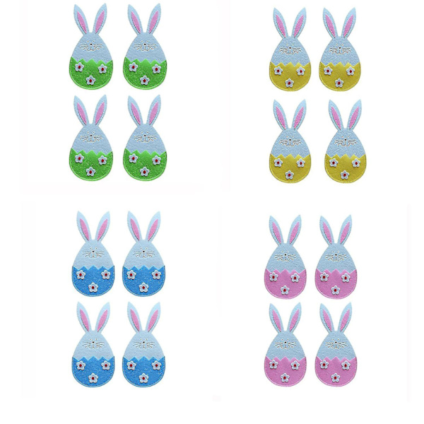 Påskbesticksväska 4-pack 4-pack Tyg Påskbesticksväska Påskdekorationer Pink