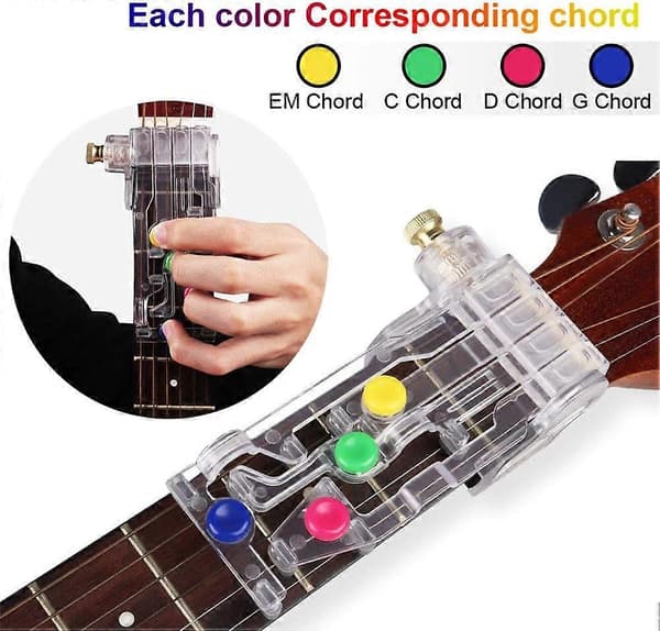Guitar Buddy Läromedel Gitarr Nybörjarhjälp Ackordkompis Gitarrfäste Gitarrstämmare Gitarrtränare Effektivt Användbart Lärsystem Verktyg Perfekt