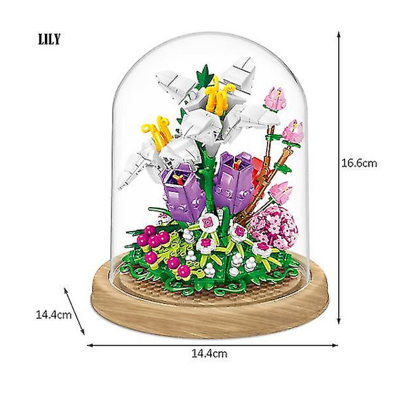 Orkidéblommor Byggklossar | Byggklossar Blommor | Vuxna Blommor - Klossar - Without box 00976