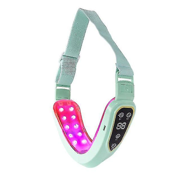 V-Formet Ansigtsformning Ansigtsløftning Ems Ansigtsafslankning Massager Dobbelt Hages Fjerner Led Lys Terapi Ansigtsløftningsenhed Z Green