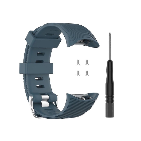 Erstatningsklokkereim for Garmin Forerunner 45 / 45s smartklokkerem Silikonklokkeveske for Garmin Forerunner 45 45s armbånd Blue Grey strap