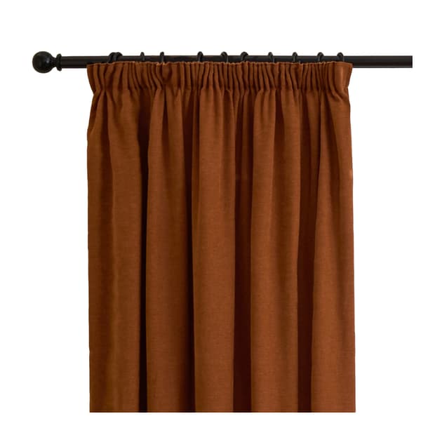 Furn Chenille forede gardiner med blyantfold 183 cm x 117 cm Rust Rust 183cm x 117cm