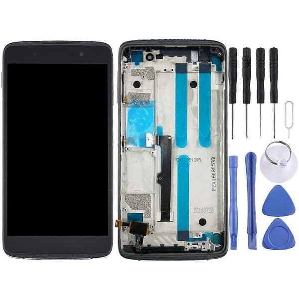 KOMPATIBEL LCD-skærm til BlackBerry DTEK50 Digitizer komplet montering med ramme (sort) Black