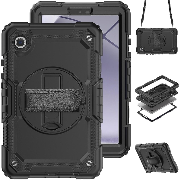 Case on yhteensopiva Samsung Galaxy Tab A9:n kanssa Black