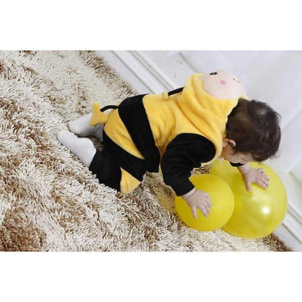 Reedca Taaperoiden dinosaurusasu lapsille, söpö hupullinen Onesie-eläinasu Halloween Bee 3-6 Months