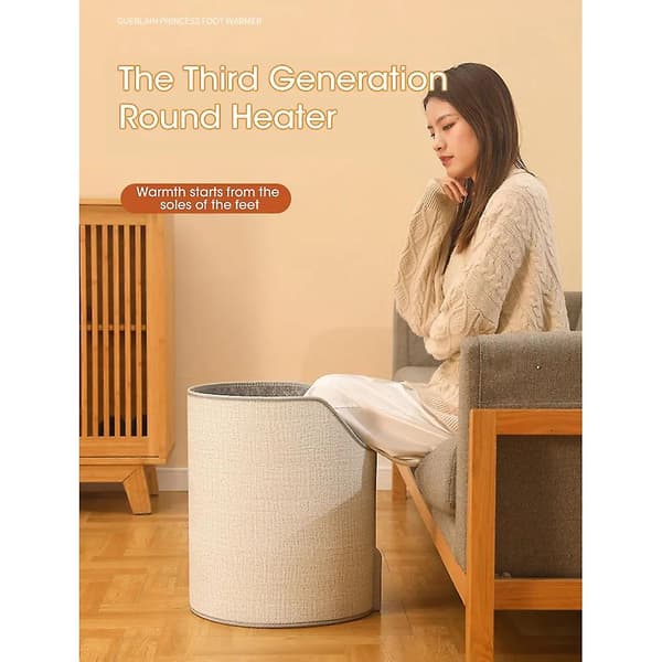 Electric Foot Warmer with Digital Display, Foldable, Portable, Adjustable Thermostat, Foot Warmer for Home