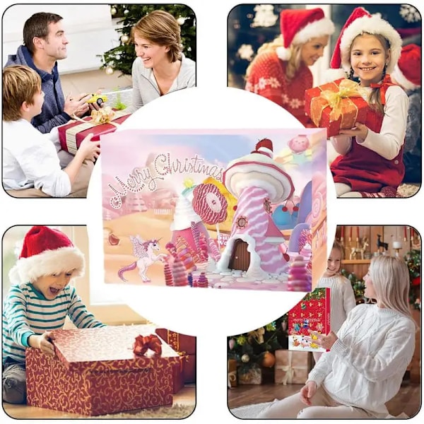 Joulumeikki Adventi-kalenteri Joulukalenteri lahjapakkaukset Joulu 24 päivän adventtilaskenta Lahjapakkaukset lapsille style 1