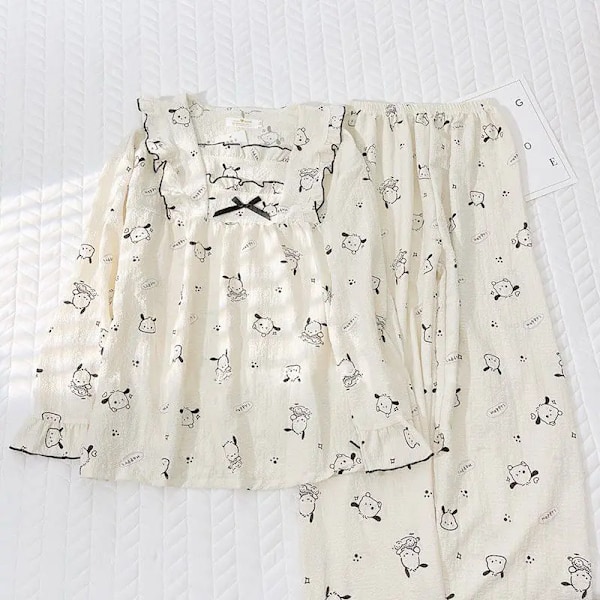 Kawaii Sanrio Pochacco Heminredning, Sovkläder, Lös Spetsklänning, Bekväm INS, Bröllopsjulklapp Bochak Bochako XXL Company