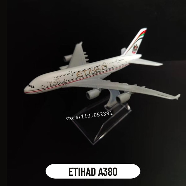 Skala 1:400 Metallflygplansmodell Emirates Airlines A380 B777 Diecast Modell Flygplan Samlarföremål Leksaker För Pojkar 05.ETIHAD A380