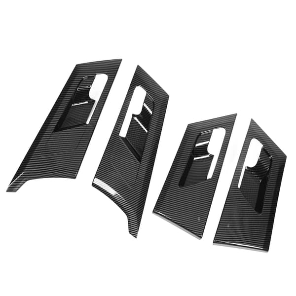 4pcs Carbon Fiber Pattern Inner Door Handle Frame Protection Trim Replacement for Mitsubishi Outlander