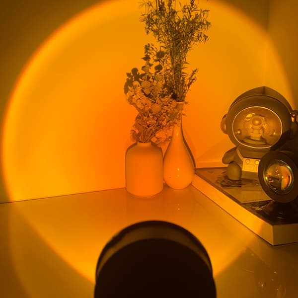 LED USB Solnedgang Lampe Projektor Hjem Dekor Nattlys Bærbar