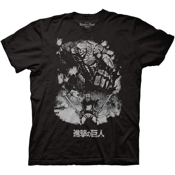 Attack on Titan Kortärmad T-shirt herr Reiner Braun Pansarskinn Titan Form Crew Neck Officiellt M