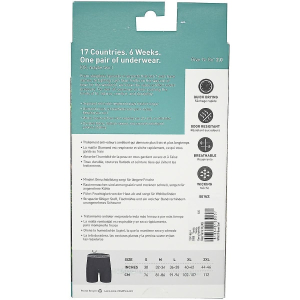 Exofficio Give-n-go 2.0 Boxer Briefs - Sort 2XL