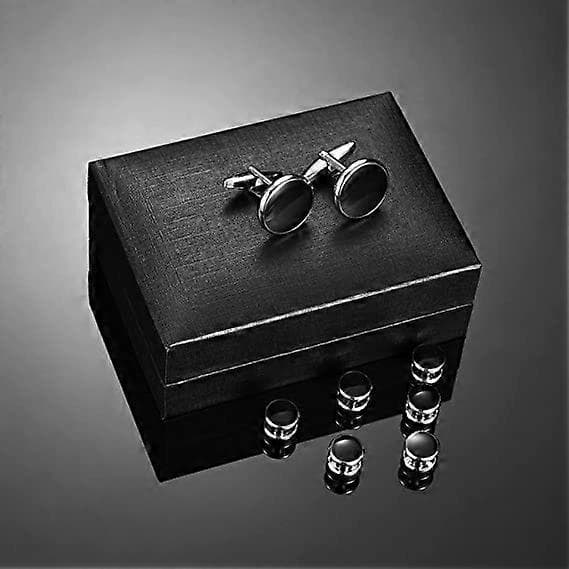 Manschettknappar och studsset 1 par manschettknappar och 3 par smokingstuds