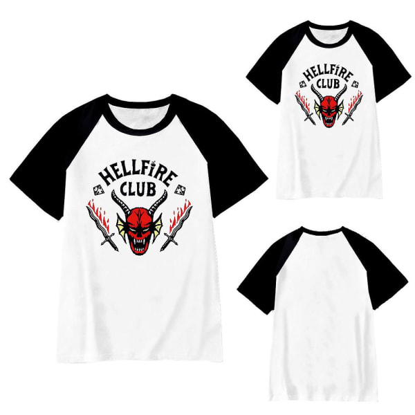 Gaver Stranger Things 4 Hellfire Club Cap/t-skjorter/skjorter/antrekk sett for voksne barn Short Sleeve T-Shirt 9-10 Years