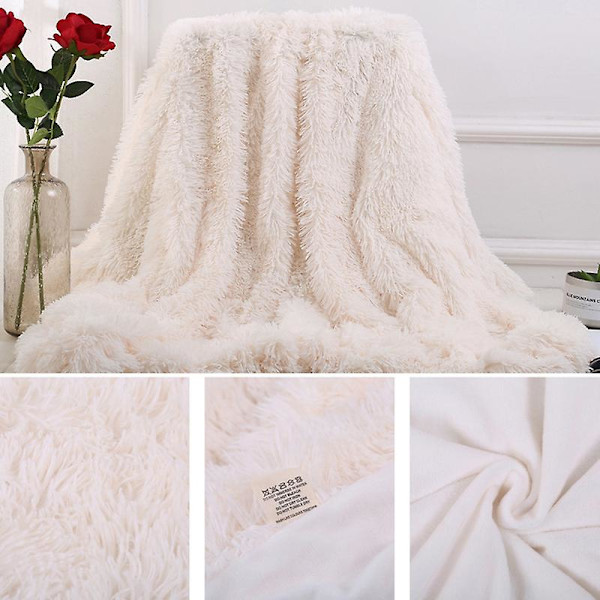 80x120cm Mjuk och Fluffig Shaggy Varma Sängsoffa Sängöverkast Sängkläder Pläd Throw Blanket Jikaix Pink