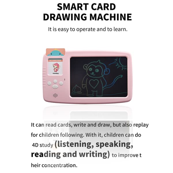 8.5 inch Pink Writing Tablet - Educational Toy for Kids