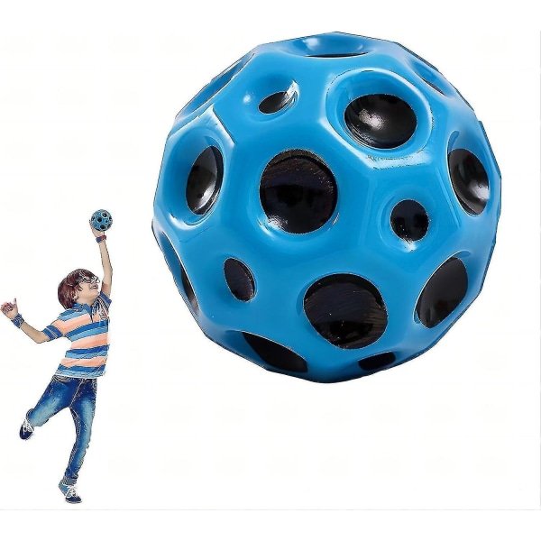Space Balls Ekstrem høj hoppende bold & poplyde Meteor Space Ball, Cool Tiktok Pop hoppende rum Blue 1pcs