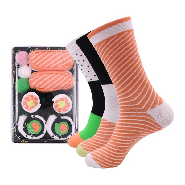 Aldult Middle Tube Tre par Sushi Funny Holiday Present Box Series Creative Socks