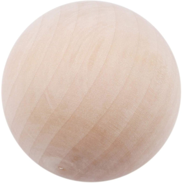 Luonnollinen pyöreä kova puupallo, viimeistelemätön käsityöpallot DIY-käsityöprojekteihin, puun väri, 6 cm 8cm