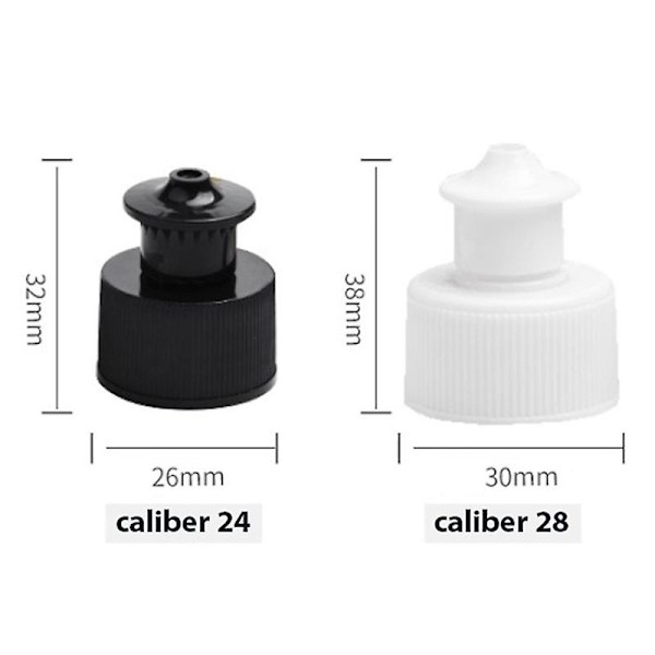 20 st utbytbara flaskkorkar, tätande vattenflaskkorkar, bärbara flasköverdrag caliber 24 black