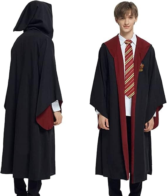 [LCS](L) Gryffindor troldmandskappe Gryffindor uniformskappe, kappe og slips, troldmandstøj til voksne, Halloween Cosplay