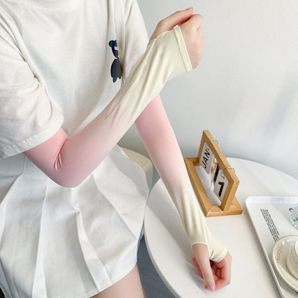 Tunna Gradient Färg Armsleeves Lång Livslängd Ärmar för Camping Vandring Blue