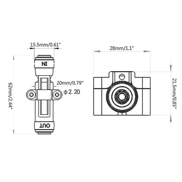 G1/4' Flowsensor Vannstrømbryter - Kontroll Normalt Åpen Vannstrømbryter-m.14