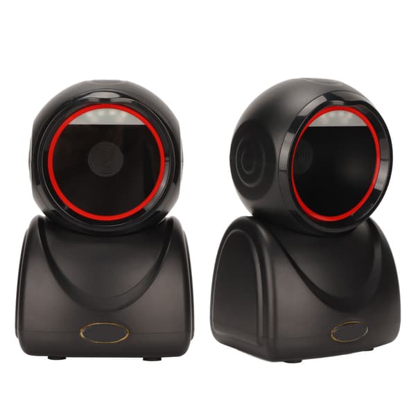 Desktop QR Code Scanner, High Accuracy, Fast Decoding, CMOS USB QR Code Scanner for Shopping Malls, Supermarkets, Black