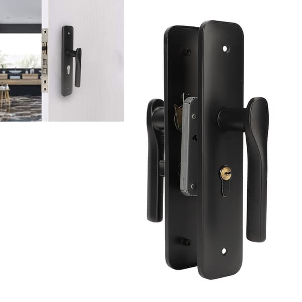 Stainless Steel Door Lock Set with Oxidation Resistant Coating, Rustproof and Comfortable Grip Handle for Bedroom Bathroom