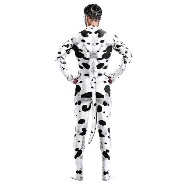 Dalmatiner Cosplay Kostume Til Voksne Børn Dyre Jumpsuit Halloween Forklædning Karneval Kostume 2XL