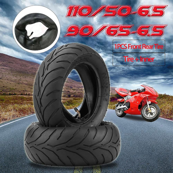 Front Rear Tire+inner Tube 90/65/6.5 110/50/6.5 For 47cc 49cc Mini Pocket Bike