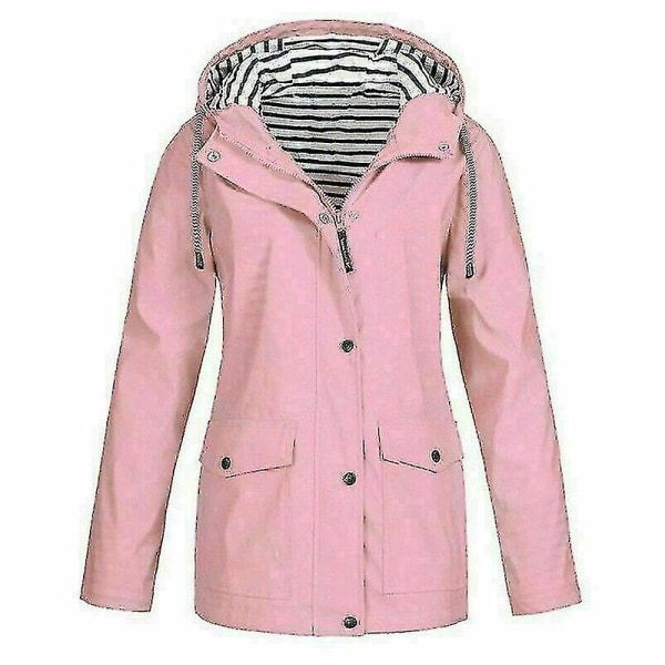 Dame vandtæt jakke_y høj kvalitet Pink 3XL