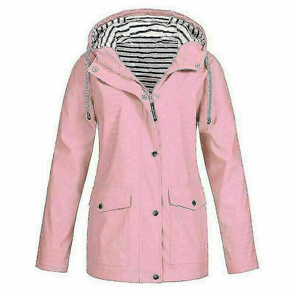 Vandtæt Jakke til Kvinder_y Høj Kvalitet Pink 3XL