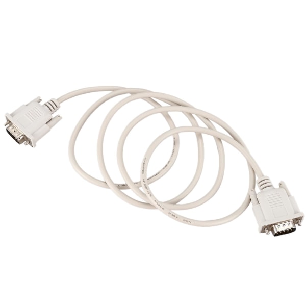 1,4m RS232 DB9 9-pin hann til VGA video 15-pin hann adapter lys grå