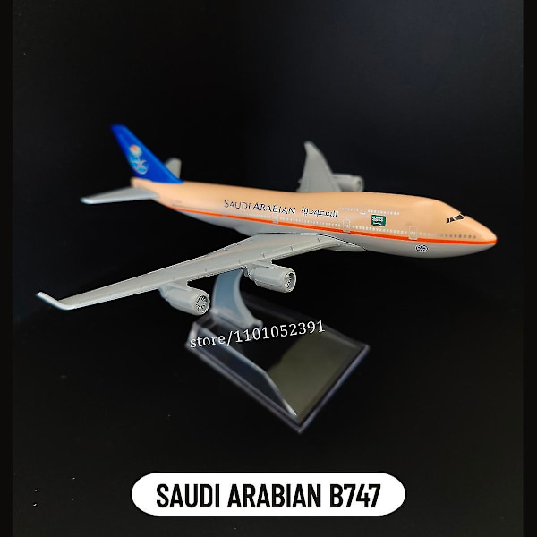 Skala 1:400 Metallflygplansmodell Emirates Airlines A380 B777 Diecast Modell Flygplan Samlarföremål Leksaker För Pojkar 107.SAUDI B747
