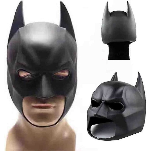 Bta-man Mask, med kåpa The Dark Knight Rises Latexhjälm Vuxen Cosplay Prop, svart