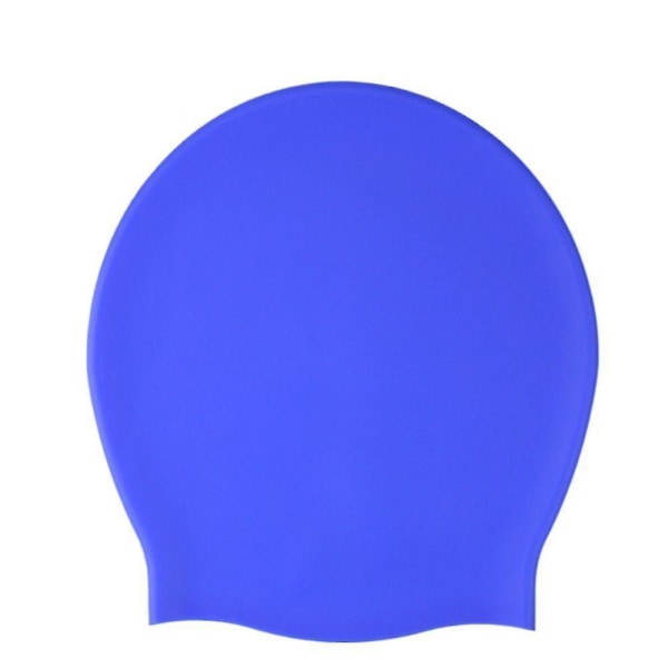 Ekstra stor badehette for dreadlocks Beskytt ører Langt hår Silikondykkerhatter Blue