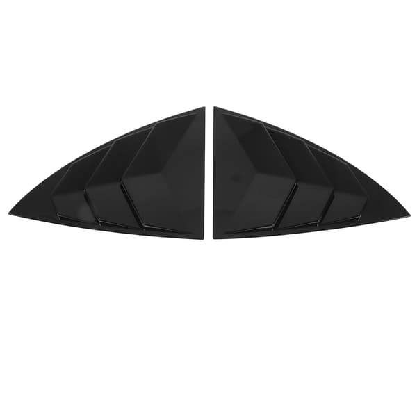 2PCS Side Window Spoiler Smooth Surface Triangle Splitter Screen Protector Replacement for Tesla Model Y 2021 to 2023 Black