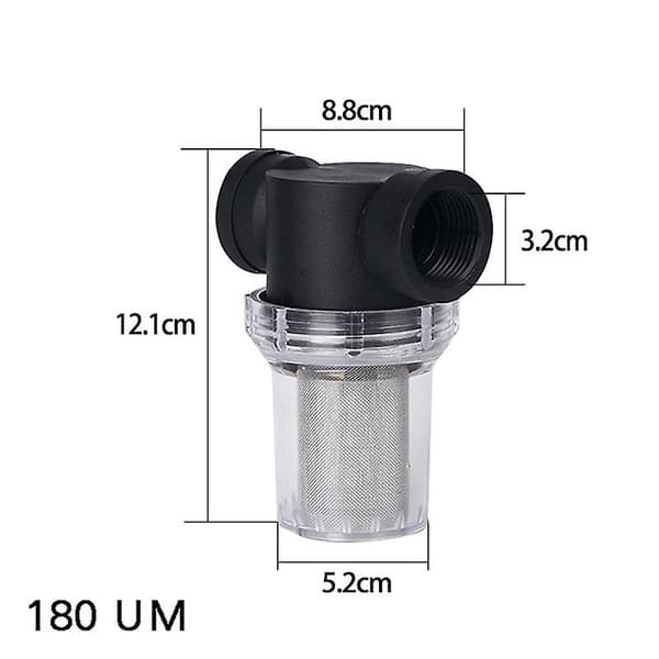 Trädgårdsdamm 20mm/25mm/32mm Inline Mesh Sil Vattenpump Bevattning Högflödes Rörledningsfilter 32mm 180 UM
