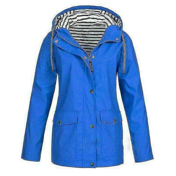 Dame vandtæt jakke_y høj kvalitet Blue 5XL