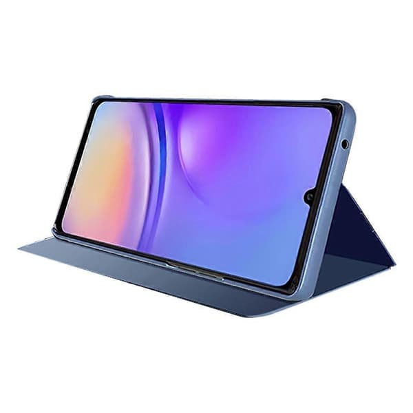 Til Samsung Galaxy A06 4G Etui View Window Stand Læder Flip Telefoncover Multicolor Silver