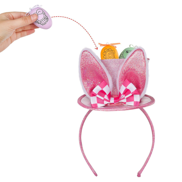 Gör-det-själv påskhare Hårband Kanin Öra Pannband Lovely Festival Ornament Present för barn Pink