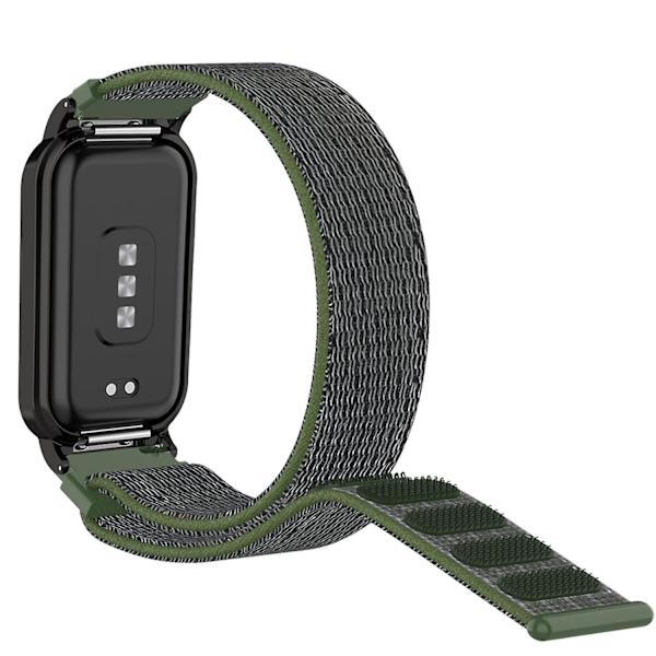 Til Redmi Band 2 Åndbar Urrem Fleksibel Nylon Armbånd Smart Urrem til Kvinder/Mænd Army Green