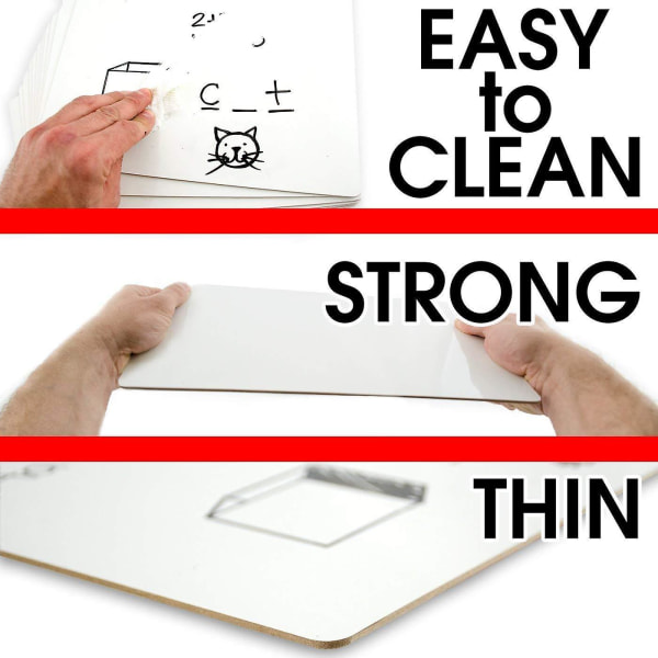 Bn-dry Erase Lapboard 9 X 12 tommer stor 2-pakk dobbeltsidig tavle - White Boar